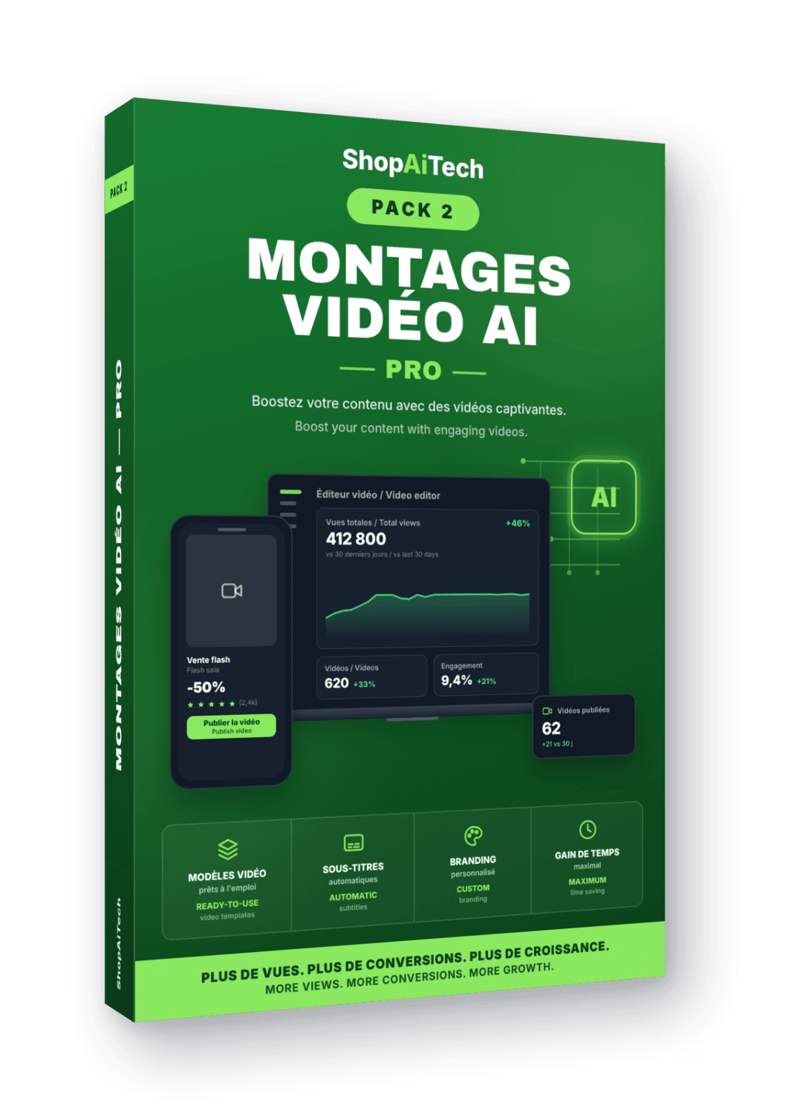 Pack Pro — Montage vidéo IA